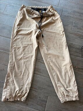 Gore-Tex Browning Tan Elastic Waist Cargo Joggers with Black Drawcord